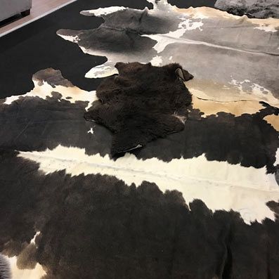The warmth and creativity of natural cowhides